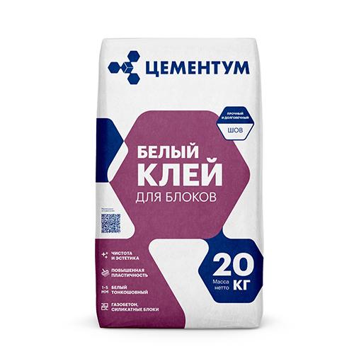 Белый клей для блоков ГОСТ 31357-2007 - 20 кг